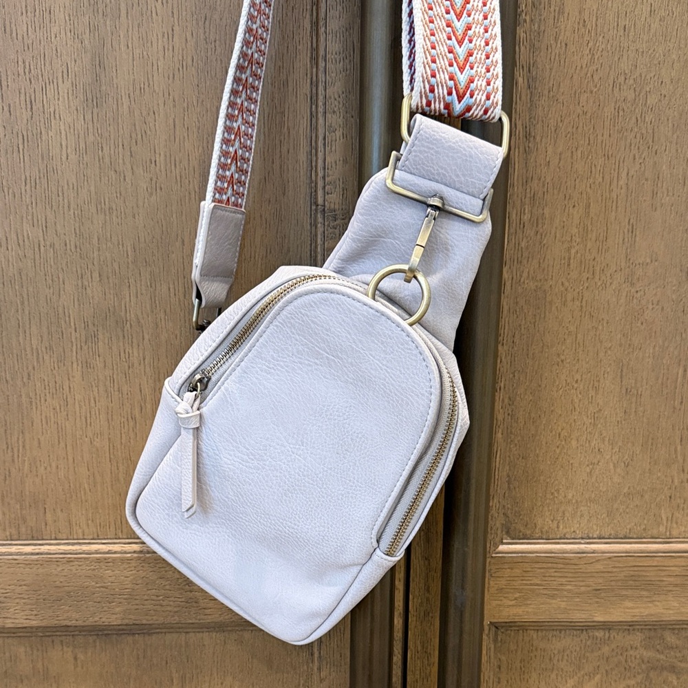 Anthropologie Urban Originals Liberty Sling Bag in Light Gray